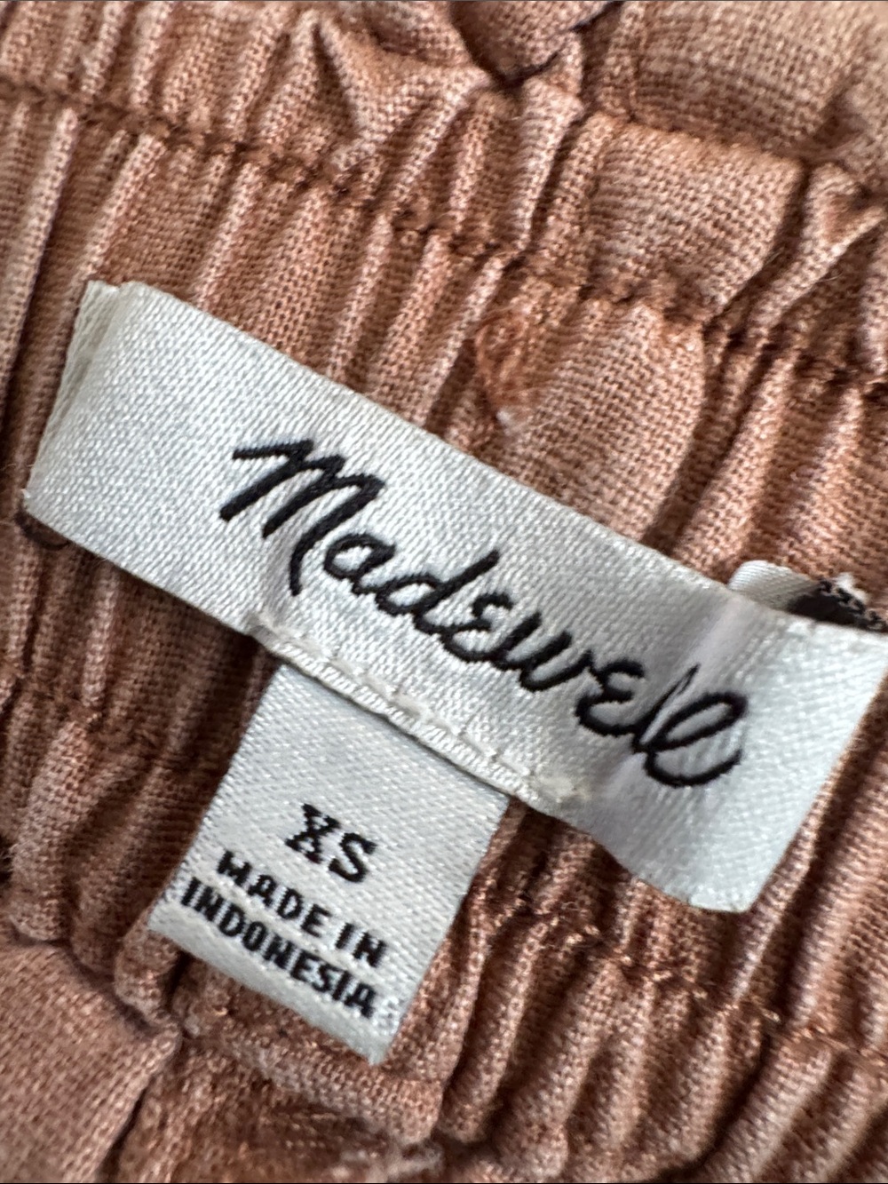 Madewell Hemp Cotton Wide Leg Pants Dusty Rose Pull On Drawstring Casual Lounge - Picture 5 of 6